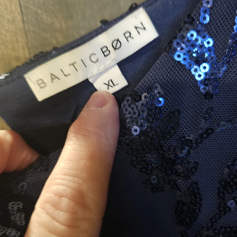 Baltic Born Navy Sequin Long Sleeve Dress - Picture 2 of 5